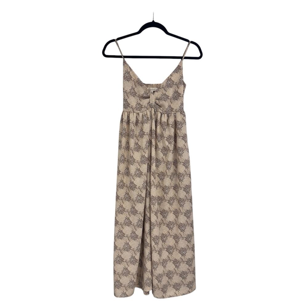 Elegant Beige Patterned Jumpsuit